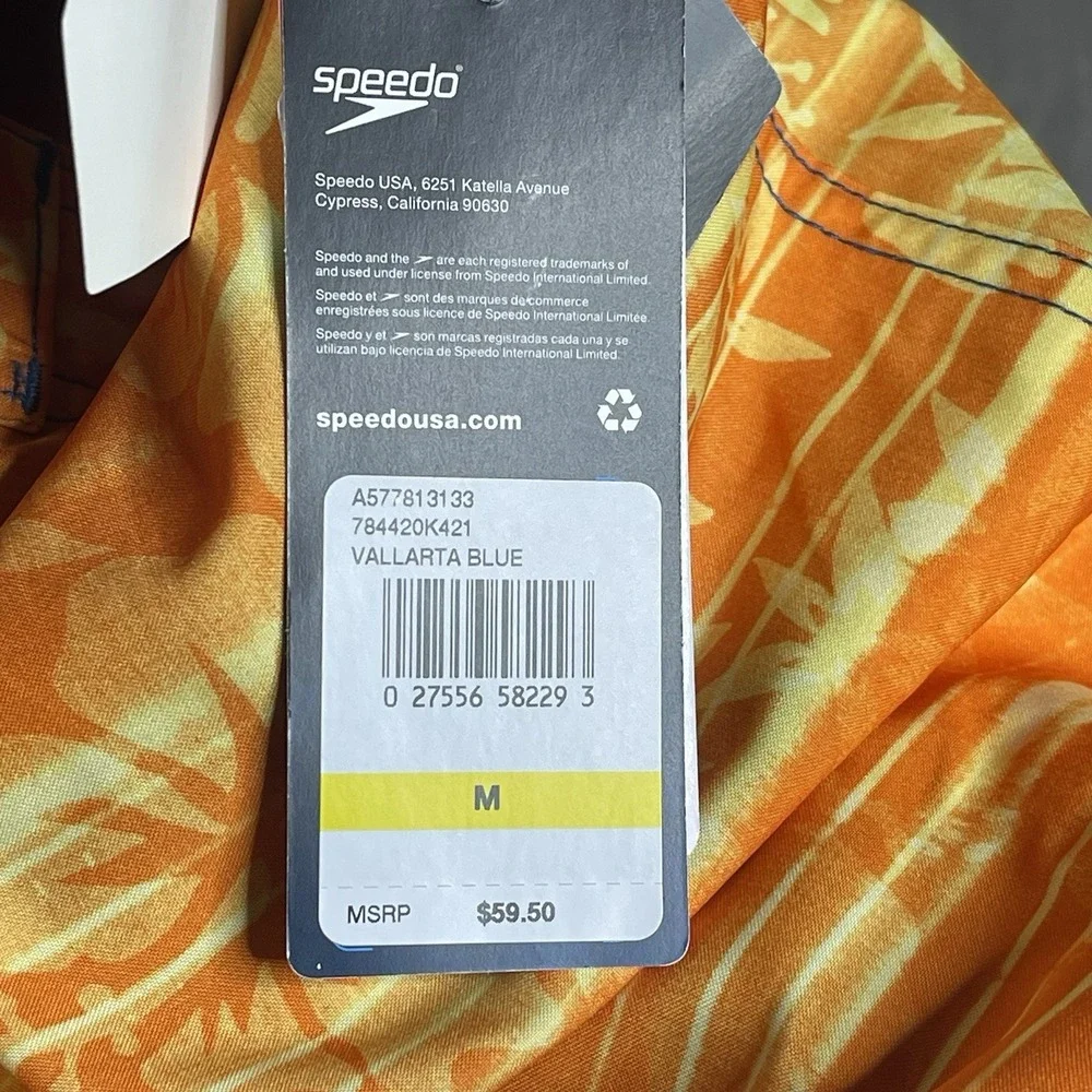 Speedo Swim trunks Size Medium 4-Way‎ Comfort Stretch UPF 50+ Z-353